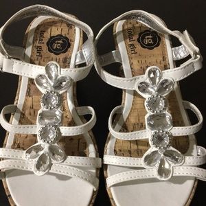 Beautiful girl stone wedges